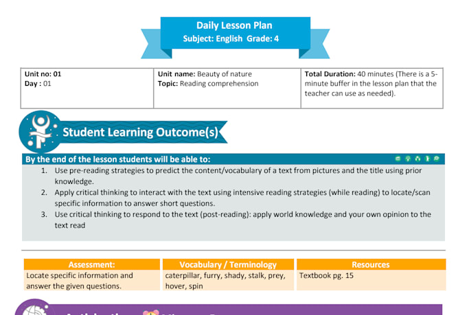 create esl content curriculum and worksheets for learners